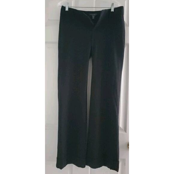 Banana Republic Martin-Fit Wool Pants Blend Trouser Cuffed Black Size 4 - Picture 1 of 7